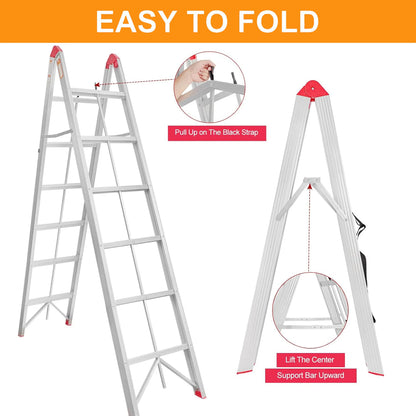 Escalera plegable telescópica 6 Pasos