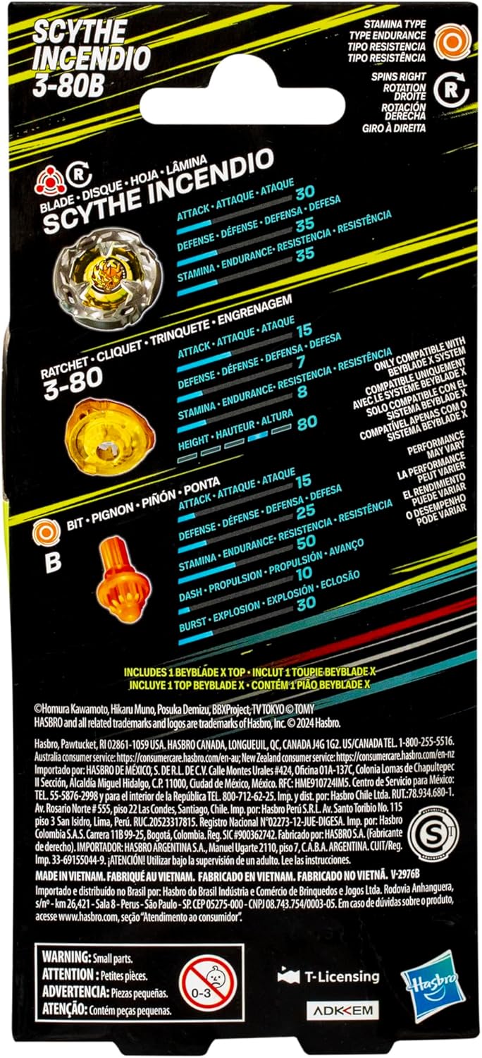 Beyblade X Scythe Incendio 3-80B