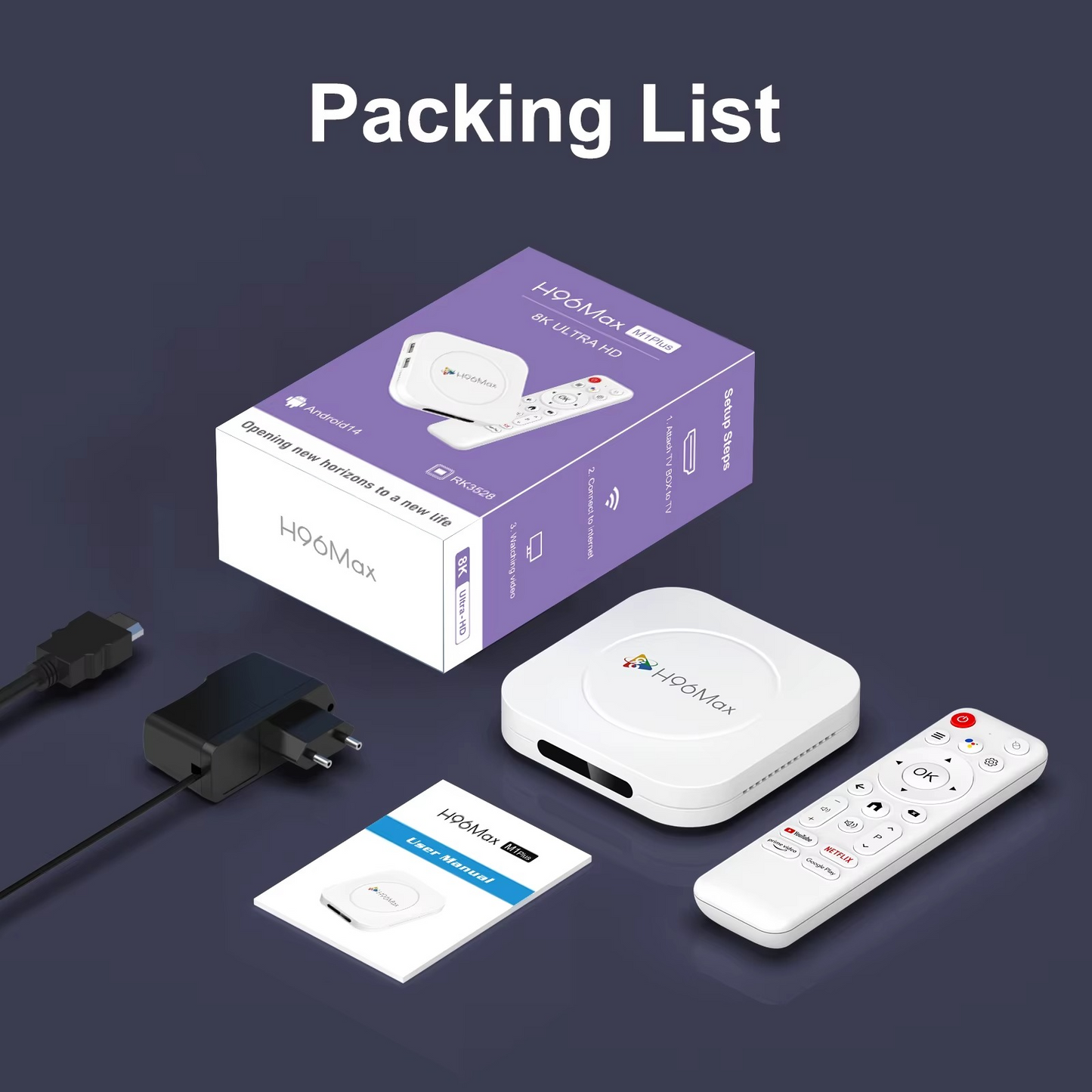 TV BOX H96 Max M1 Plus Rockchip