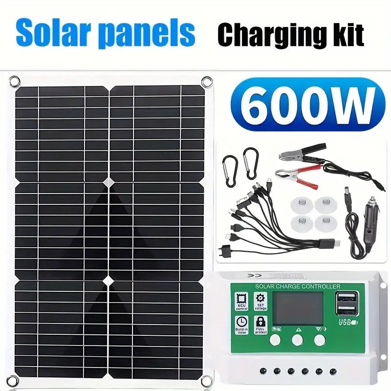 Kit Panel Solar con Controlador 100A 600 W