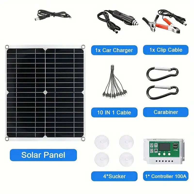 Kit Panel Solar con Controlador 100A 600 W