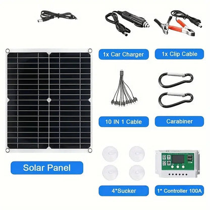 Kit Panel Solar con Controlador 100A 600 W