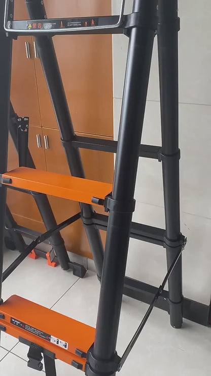 Escalera Telescópica de Aluminio, Escalera de Tijera 2.5 +2.5